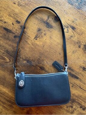 Coach Black Leather Shoulder Bag